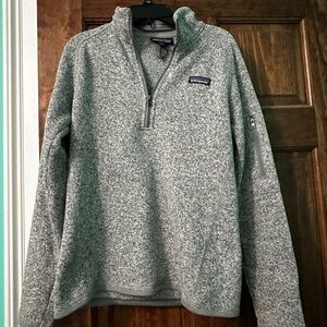 Patagonia Heather Gray Quarter-Zip Fleece Pullover